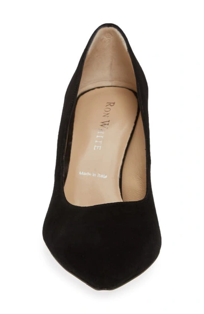 Ron White Cindy Pointed Toe Pump In Onyx Suede