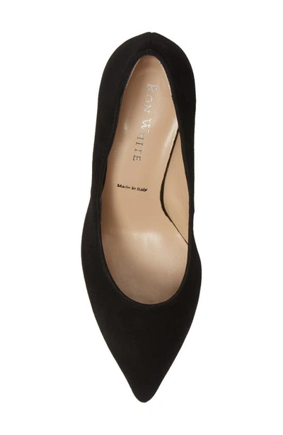 Ron White Cindy Pointed Toe Pump In Onyx Suede