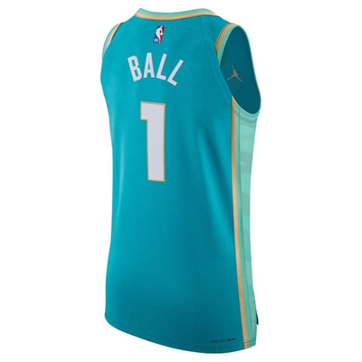 Shop Jordan Brand Lamelo Ball Teal Charlotte Hornets  Authentic Jersey