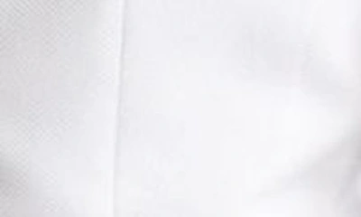 Shop Brandon Maxwell Pleated Mixed Media Sleeveless Shirtdress In White
