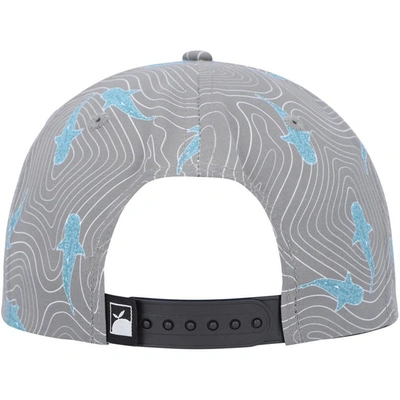 Shop Flomotion Charcoal The Players Sharks Lurking Rope Snapback Hat