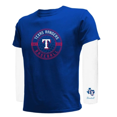 Shop Stitches Youth  Royal/white Texas Rangers T-shirt Combo Set