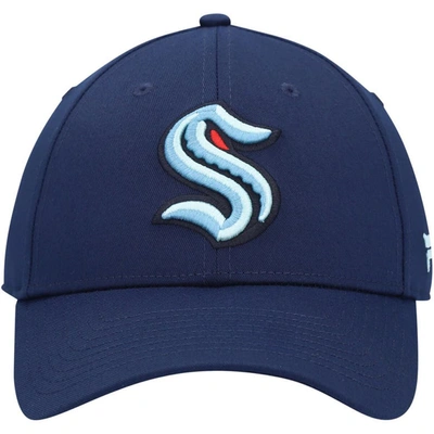 Shop Fanatics Branded Deep Sea Blue Seattle Kraken Core Adjustable Hat In Navy