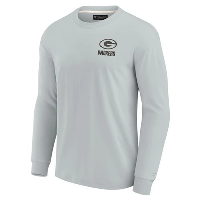 Shop Fanatics Signature Unisex  Gray Green Bay Packers Elements Super Soft Long Sleeve T-shirt