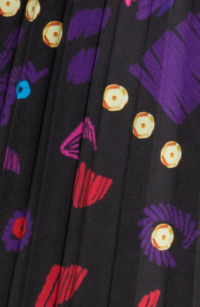 Shop Hutch Pleated Asymmetric Dress In Multicolor Jaguars