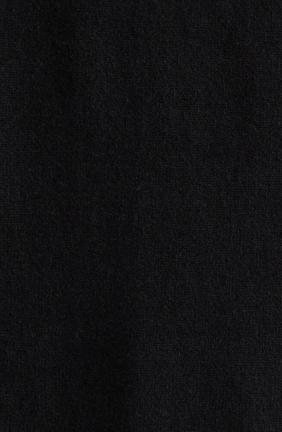 Shop Lafayette 148 Metallic Trim Cashmere Turtleneck Sweater In Black
