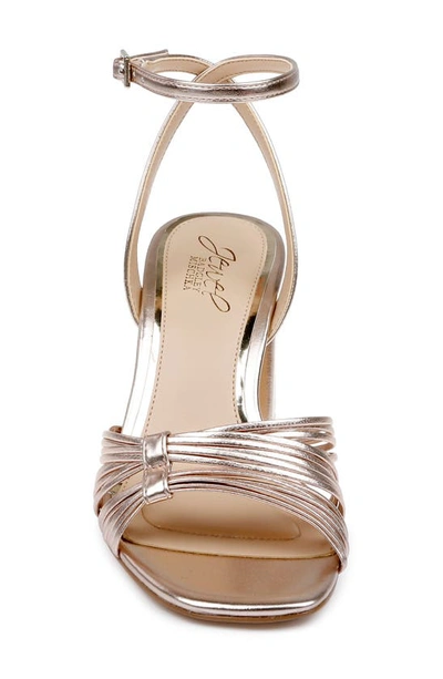 Shop Jewel Badgley Mischka Michelle Ankle Strap Sandal In Rose Gold