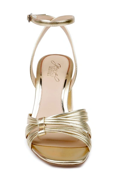Jewel Badgley Mischka Michelle Ankle Strap Sandal In Gold