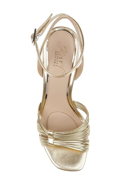 Shop Jewel Badgley Mischka Michelle Ankle Strap Sandal In Gold