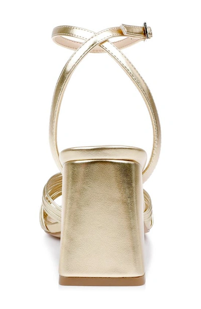 Jewel Badgley Mischka Michelle Ankle Strap Sandal In Gold