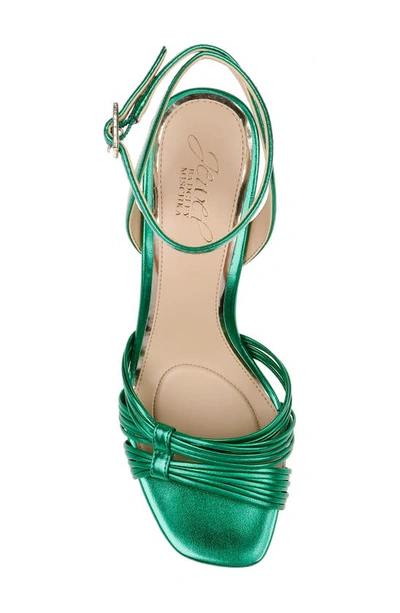 Shop Jewel Badgley Mischka Michelle Ankle Strap Sandal In Green