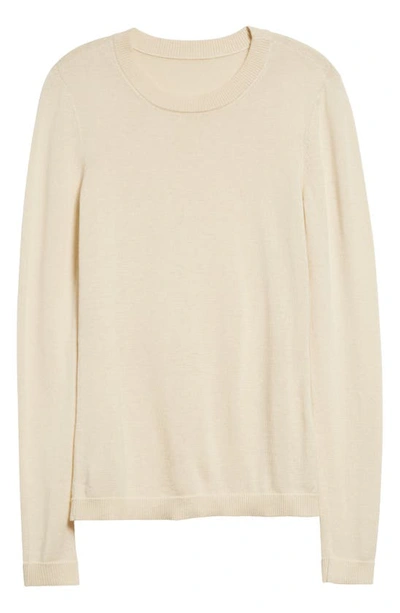 Shop Brandon Maxwell Eleanor Silk & Cashmere Sweater In Buttercream