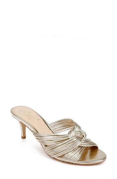 Shop Jewel Badgley Mischka Mia Slide Sandal In Light Gold