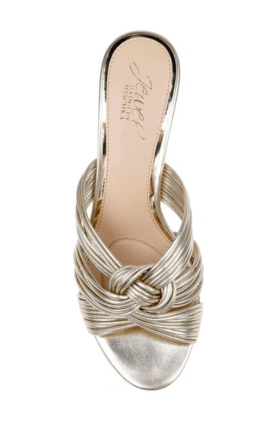 Shop Jewel Badgley Mischka Mia Slide Sandal In Light Gold