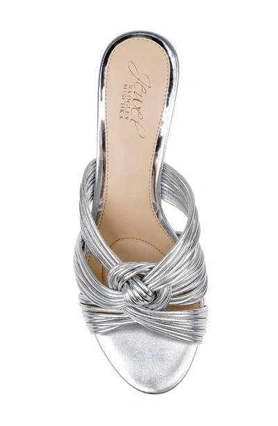 Shop Jewel Badgley Mischka Mia Slide Sandal In Silver