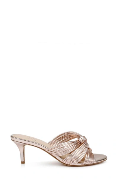 Shop Jewel Badgley Mischka Mia Slide Sandal In Rose Gold