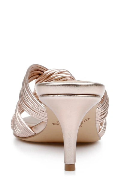 Shop Jewel Badgley Mischka Mia Slide Sandal In Rose Gold