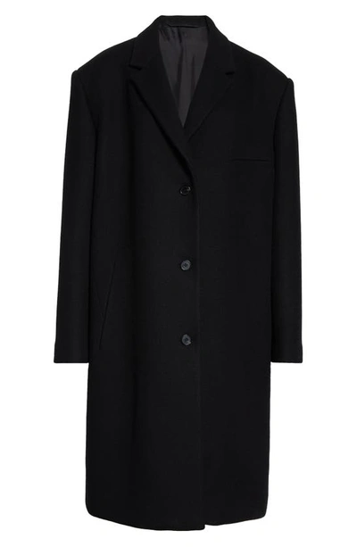 Shop The Row Adron Oversize Wool Blend Coat In Black