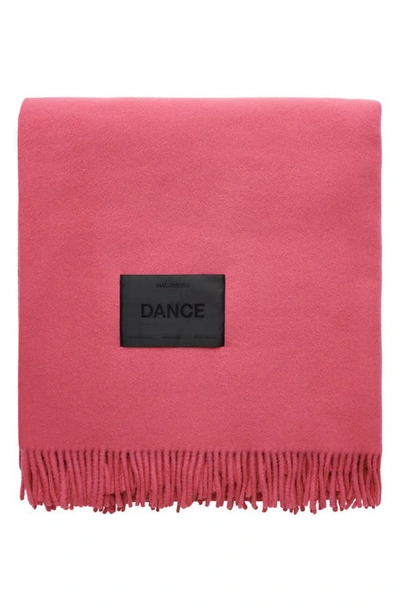 Shop Magniberg Gala Swarovski® Crystal Embellished Virgin Wool Throw Blanket In Gala Pink