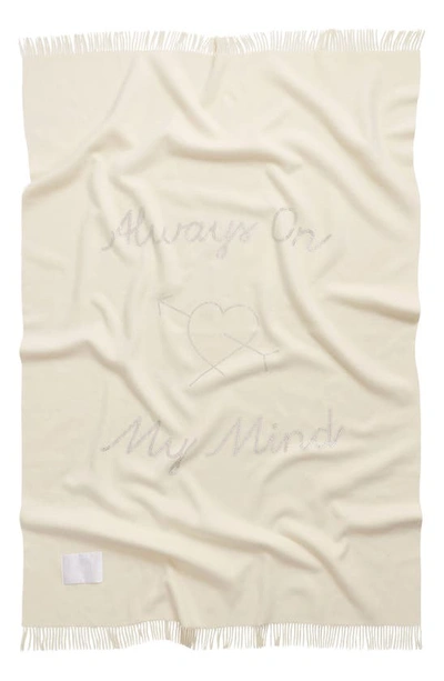 Shop Magniberg Gala Swarovski® Crystal Embellished Virgin Wool Throw Blanket In Gala Pearl