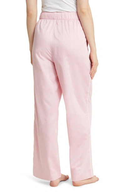 Shop Magniberg Gala Swarovski® Crystal Embellished Cotton Sateen Pajama Pants In Blossom Pink