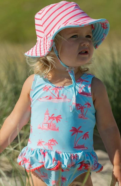 Snapper Rock Kids' Lighthouse Island Reversible Bucket Hat In Blue