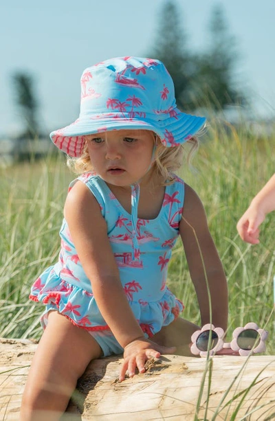 Snapper Rock Kids' Lighthouse Island Reversible Bucket Hat In Blue
