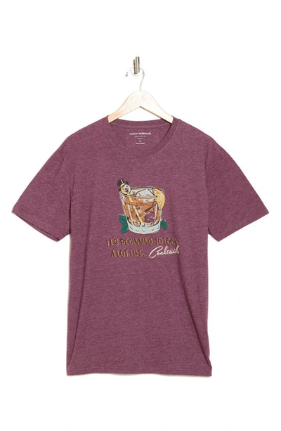 Shop Lucky Brand Cocktail Time Graphic T-shirt In Winetasting