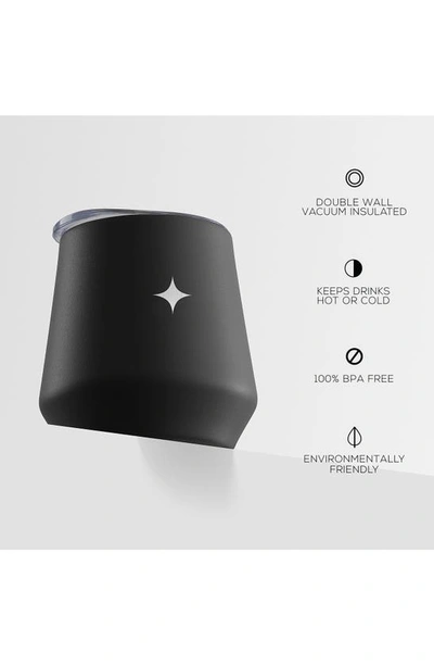 Joyjolt Stainless Steel Cocktail Shaker & Travel Cup Set In Black