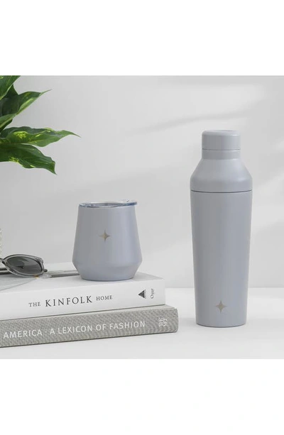 Joyjolt Stainless Steel Cocktail Shaker & Travel Cup Set In Grey