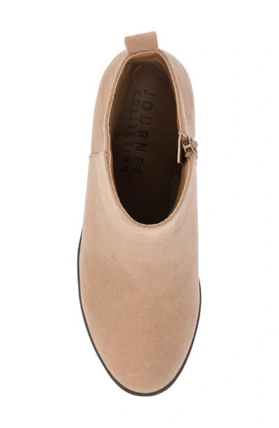 Journee Collection Women's Cassidy Platform Block Heel Lug Sole Booties In Beige