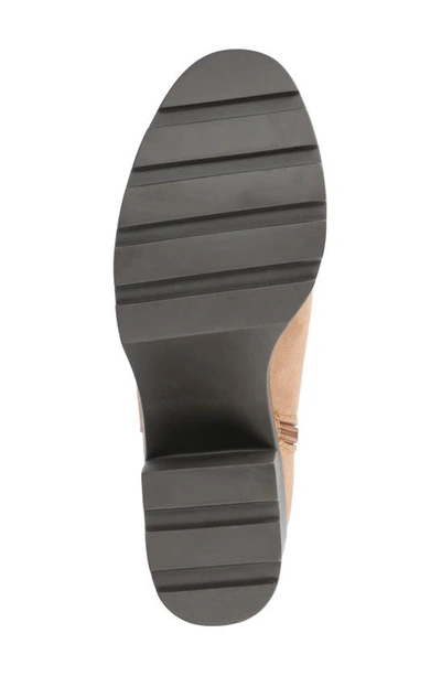 Journee Collection Women's Cassidy Platform Block Heel Lug Sole Booties In Beige