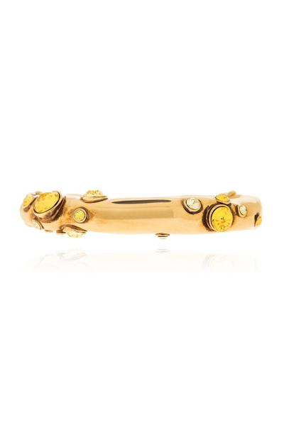 Shop Dries Van Noten Embellished Cuff Bracelet In Gold