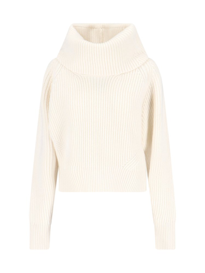 Shop Sa Su Phi Turtleneck Knit Sweater In White