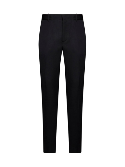 Shop Alexander Mcqueen Tapered Trousers In Black