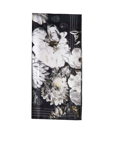 Shop Alexander Mcqueen Floral Print Scarf In Multi