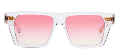 Shop Dita Eyewear Venzyn Square Frame Sunglasses In Transparent