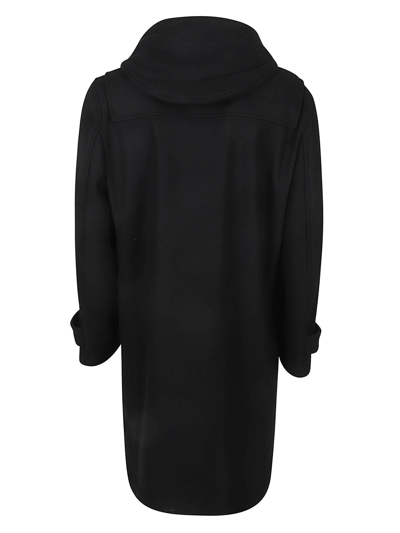 Shop Lardini Black Wool Blend Coat In Nero