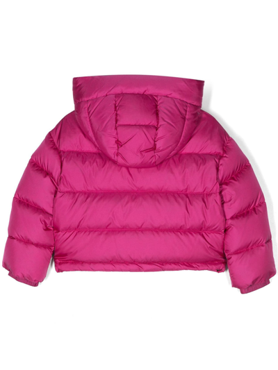 Shop Aspesi Pink Padded Hooded Jacket In Rosa