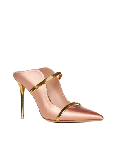 Shop Malone Souliers Flat Shoes In Blush/gold
