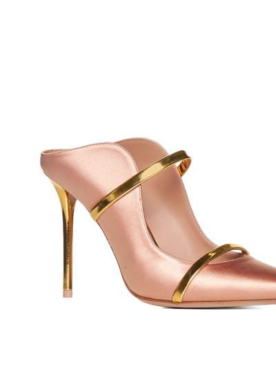 Shop Malone Souliers Flat Shoes In Blush/gold
