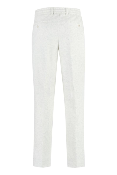 Hugo Boss Drawstring-waist Trousers In Ivory