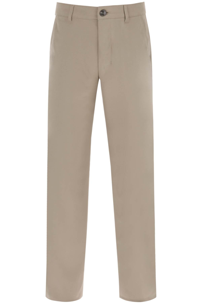 Shop Ami Alexandre Mattiussi Ami Alexandre Matiussi Cotton Chino Pants Men In Yellow