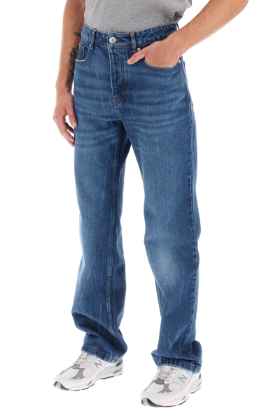 Shop Ami Alexandre Mattiussi Ami Alexandre Matiussi Loose Jeans With Straight Cut Men In Blue