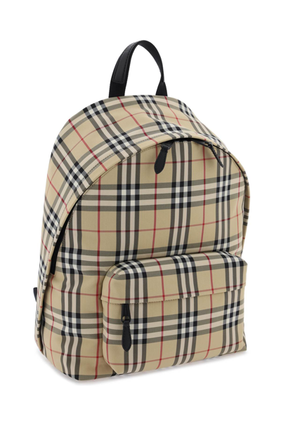 Shop Burberry Check Backpack Men In Multicolor