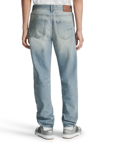 Shop Dior Christian  Men Long Jeans With Regular Fit In Blue