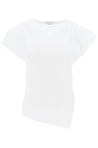 Shop Isabel Marant 'sebani' T-shirt With Structured Shoulders Women In White