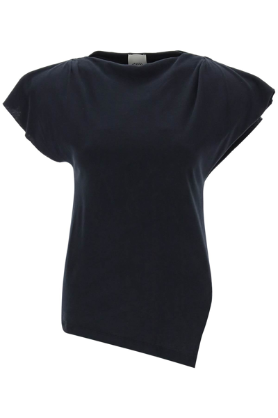 Shop Isabel Marant 'sebani' T-shirt With Structured Shoulders Women In Black