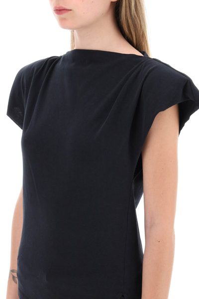 Shop Isabel Marant 'sebani' T-shirt With Structured Shoulders Women In Black