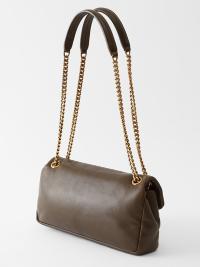 Shop Saint Laurent Women Calypso Leather Shoulder Bag In Brown